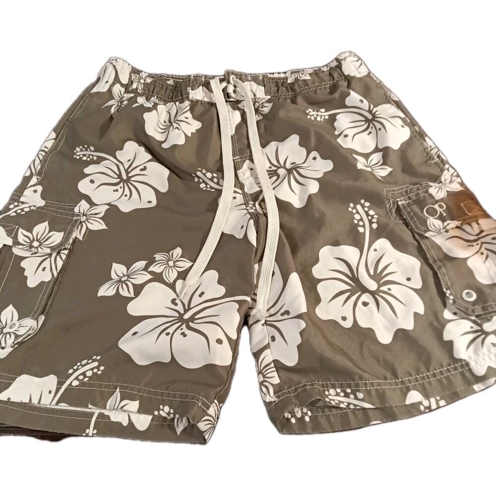 Op Swim Trunks Mesh Lined Sz. Med. Floral Beach Vacation